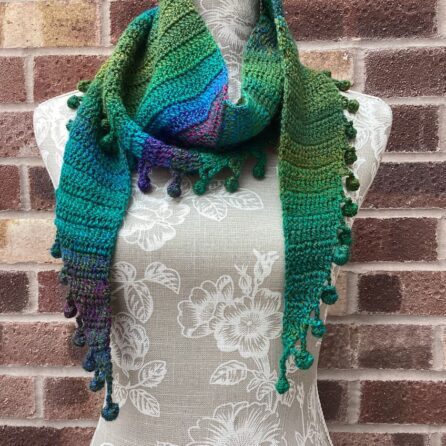 Bobble Fringed Shawl Kit